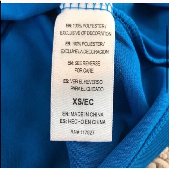 🆕 Reebok cap sleeve scoop neck pullover athletic top blue gray extra small - Picture 4 of 7